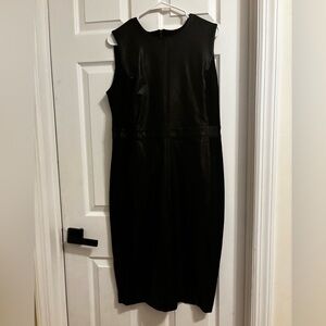 SPANX XL faux leather zipper dress NWOT